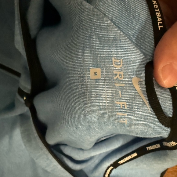 Nike Light Blue Hoodie with Black Details - Picture 5 of 5